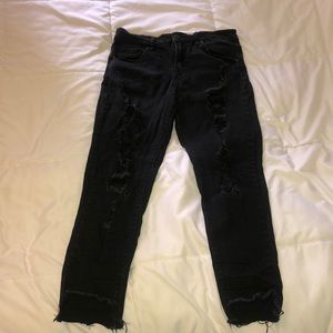 Distressed Black Highway Jeans
